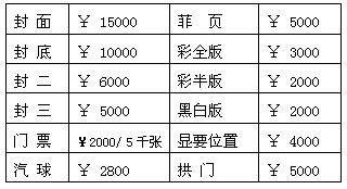 会刊广告