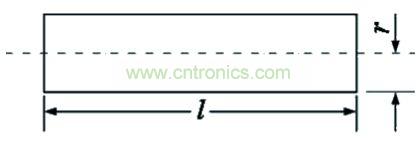 图3 圆截面直导线的电感