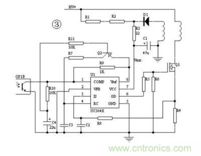 采用断开振荡回路的方法