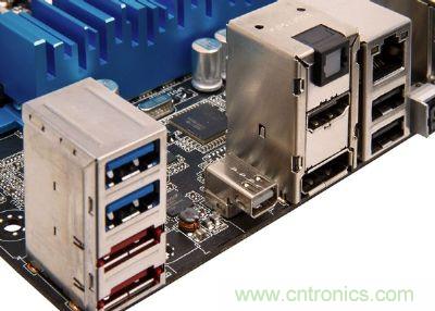 在高档、新颖的主板，已经开始搭载Thunderbolt高速传输接口