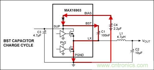 图4：自举电容交流路径