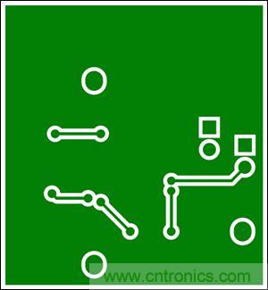 图6：两层板布线(底层)，器件为TSSOP封装