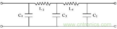 EMI滤波器&pi;型电路的电路图