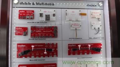 Molex MicroSIM、MicroSD、MicroUSB和MicroHDMI连接器