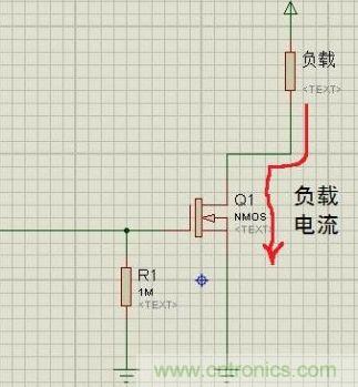 图2:NMOS管的开路漏极电路