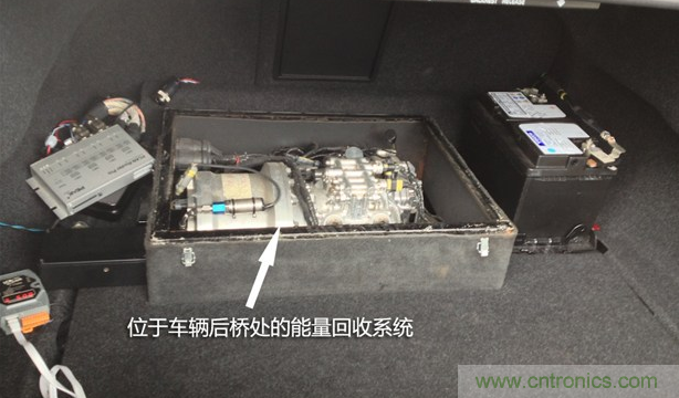 图2:位于车辆后桥处的系统回收装置