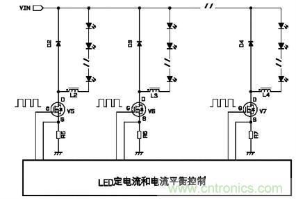 图2:降压型LED驱动电路