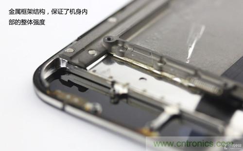 魅族MX3拆解：金属框架