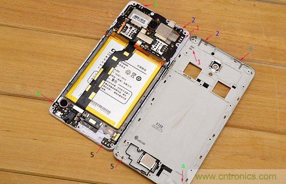 酷派S6中框拆解图
