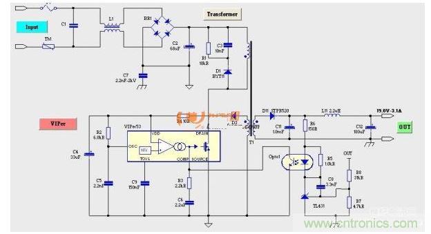 采用viper53的适配器电路图