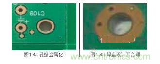 螺丝孔金属化，焊盘设计不合理