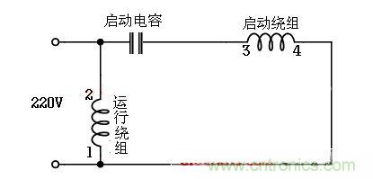 电容运转型接线电路