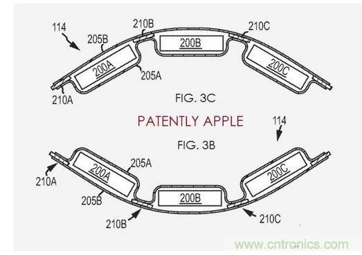 苹果的柔性电池细节
