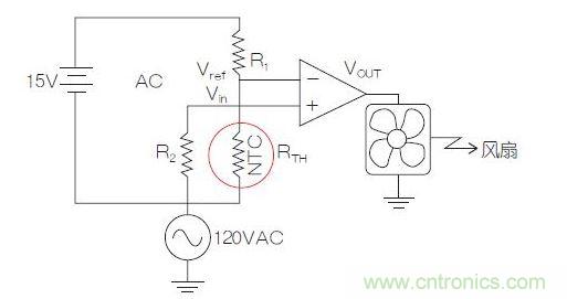 测温电桥电路。