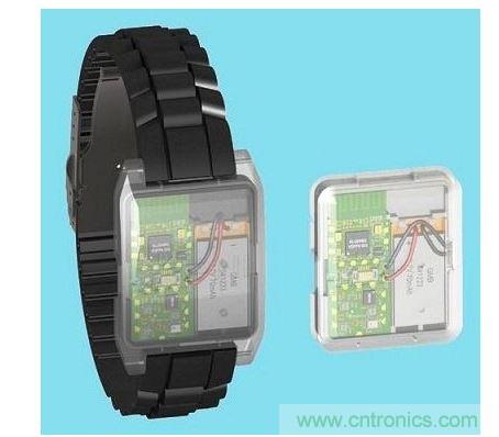 小尺寸的SENtrode 可穿戴式装置开发工具包内含智能手表所需的各种组件