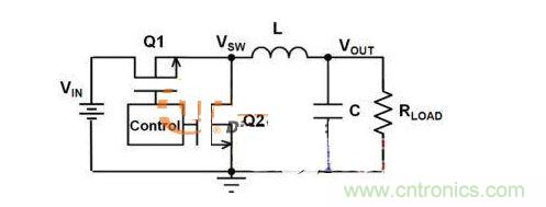 同步降压转换器电路图。