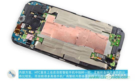 HTC One M9的内部模板拆解