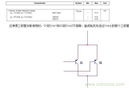 6、三极管能并联工作吗？