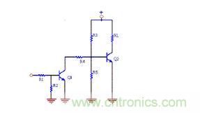 NPN三极管反相器电路