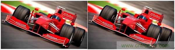 右侧图片按照DSC规范进行了2.5x压缩，左侧图片未经压缩。浏览者很难看出两者的差别。