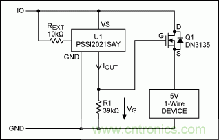 为5V 1-Wire®从器件提供过压?；? width=