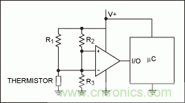 如何简化微控制器与温度传感器的接口设计？