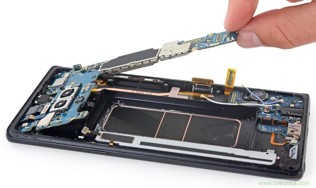 三星Note 8拆解，?？榛?分离式设计成趋势？