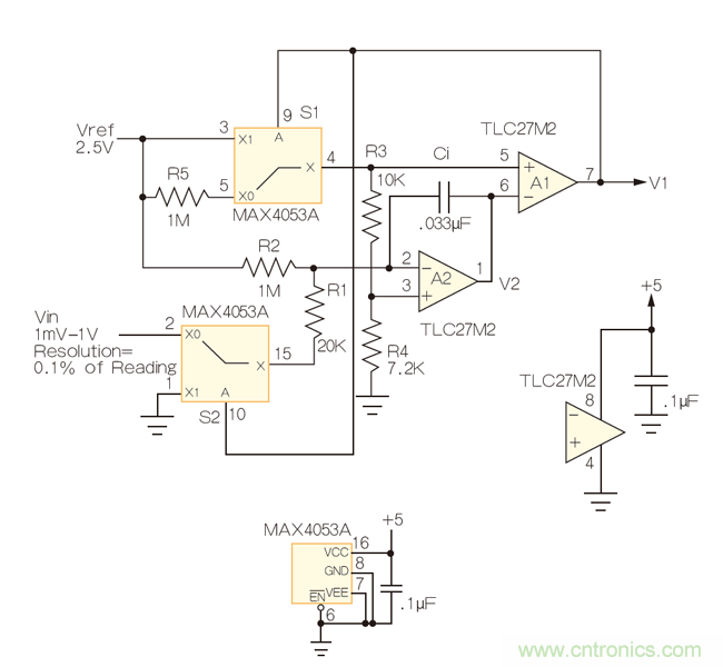 倒置双斜率ADC提高动态范围