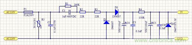 分析电子电路之阻容降压电路 分析电子电路之阻容降压电路
