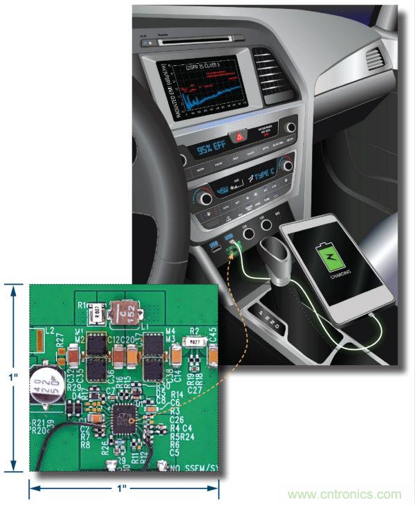 汽车USB Type-C电源解决方案： 1平方英寸的45 W、2 MHz降压-升压控制器