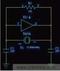 MCU振荡电路晶体旁的22pF电容是干什么的？附图分析
