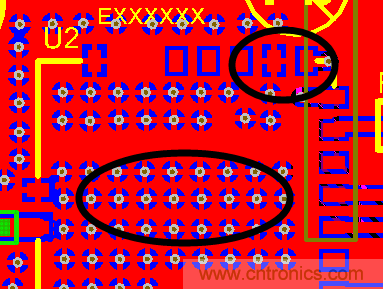 如何引脚接地十字焊盘，过孔完全接地?