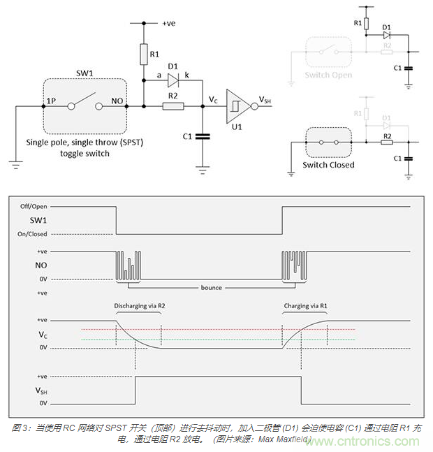 当软件去抖动不合适时，如何实现开关和继电器硬件去抖动？