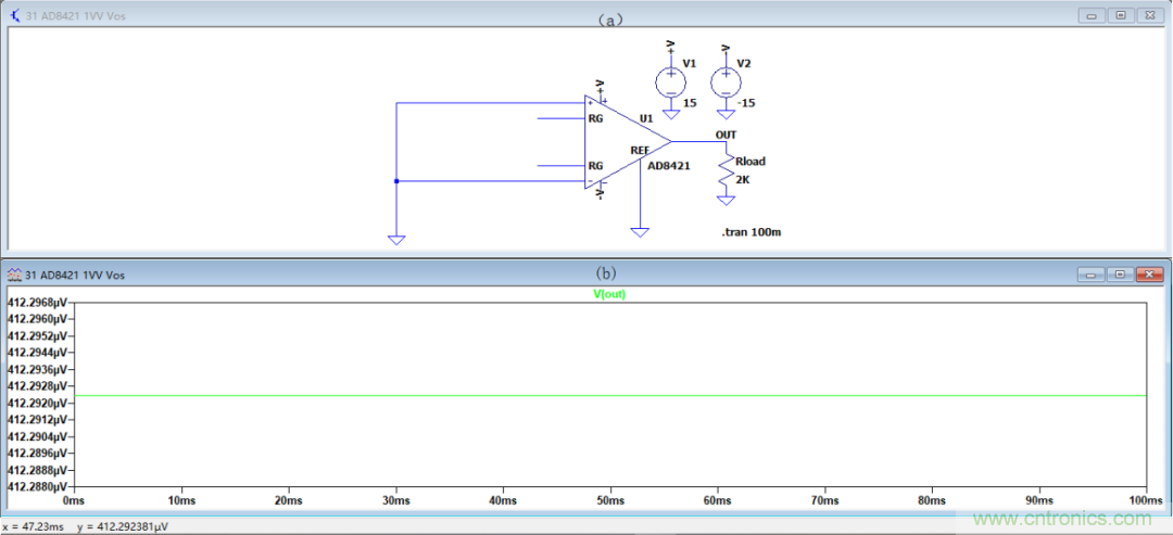 仪表放大器的失调电压与噪声参数分析与仿真