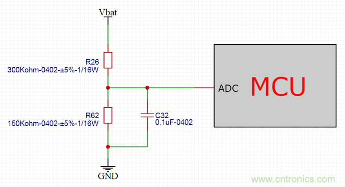 电池电压侦测电路“踩坑”：分压电阻的精度竟然是5%，不是1%