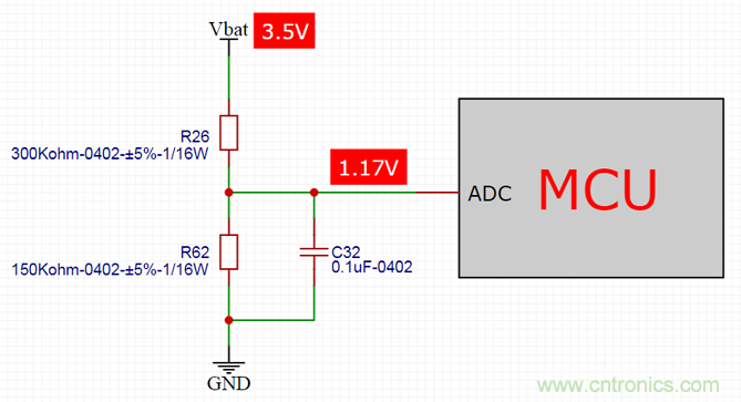 电池电压侦测电路“踩坑”：分压电阻的精度竟然是5%，不是1%