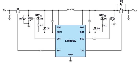 如何使用GaNFET设计四开关降压－升压DC－DC转换器？