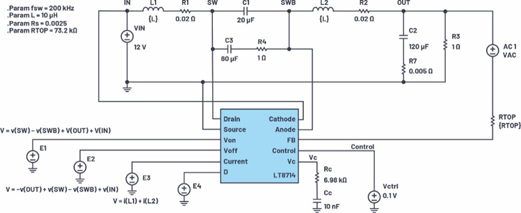适用于电流模式DC-DC转换器的统一的LTspice AC模型 适用于电流模式DC-DC转换器的统一的LTspice AC模型