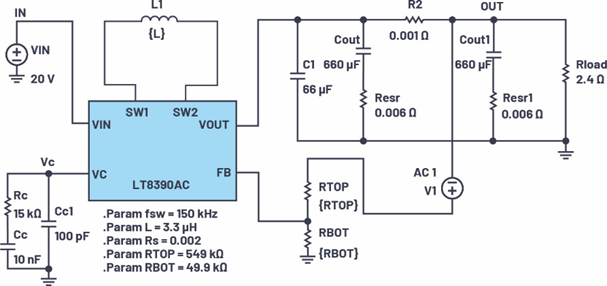 适用于电流模式DC-DC转换器的统一的LTspice AC模型 适用于电流模式DC-DC转换器的统一的LTspice AC模型