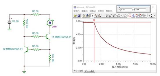 2个NPN三极管组成的恒流电路，如何工作？