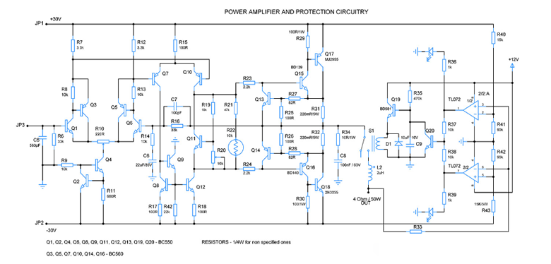 DIY一个高保真音频放大器电路