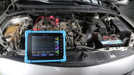 示波器测量发动机双可变气门正时波形 示波器测量发动机双可变气门正时波形