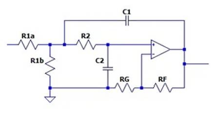 二阶运算放大器的低通、带通和高通滤波器设计