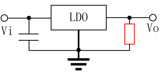LDO输出为什么并联接地电阻？